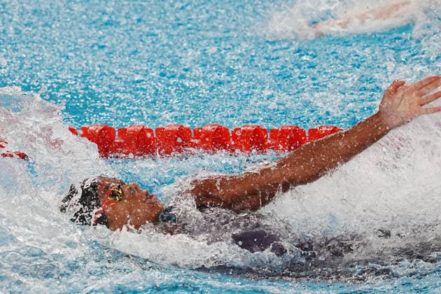 Sara Curtis from ItalyÃ¹ 50 back at the Swimming European Aquatics Championships Paris 2026, Paris, August 12, 2026 .  Copyright: xGianxMattiaxD Alberto LaPressex