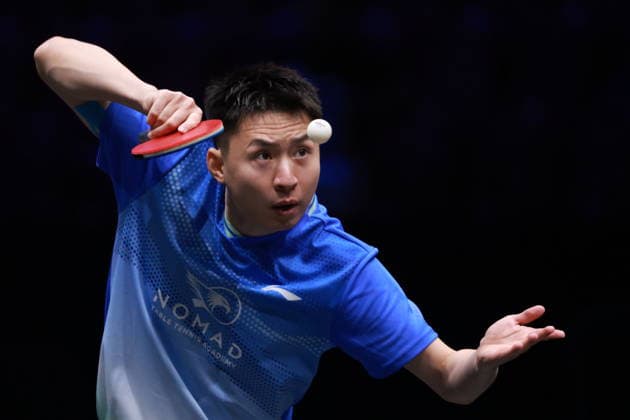 2026 WTT Europe Smash - Sweden - Main Draw - 12 August 2026 - Day 3 Fang Bo of Kazakhstan competes against Kanak Jha of the United States during the Men s Singles Round of 64 at the 2026 Europe Smash at the Malmo Arena in Malmo, Sweden, on August 11, 2026. Malmo Sweden  Copyright: xRemyxGrosx originalFilename:gros-europesm260812_nph3l.jpg