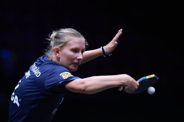 2026 WTT Europe Smash - Sweden - Main Draw - 12 August 2026 - Day 3 Siri Benjegard of Sweden competes against Wang Yidi of China during the Women s Singles - Round of 64 at the 2026 Europe Smash at the Malmo Arena in Malmo, Sweden, on August 11, 2026. Malmo Sweden  Copyright: xRemyxGrosx originalFilename:gros-europesm260812_npLny.jpg