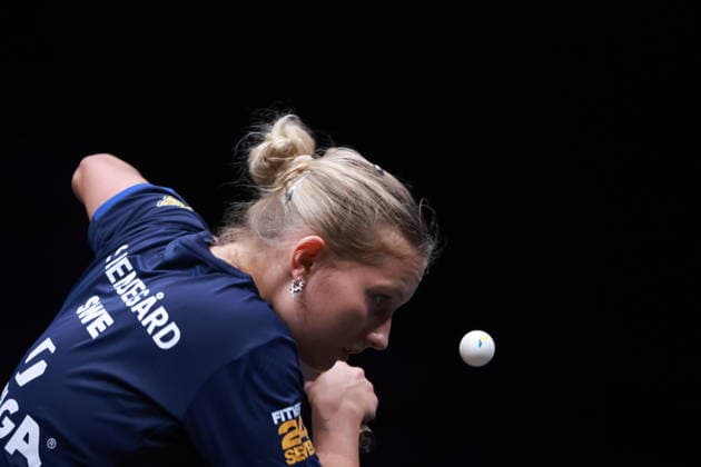 2026 WTT Europe Smash - Sweden - Main Draw - 12 August 2026 - Day 3 Siri Benjegard of Sweden competes against Wang Yidi of China during the Women s Singles - Round of 64 at the 2026 Europe Smash at the Malmo Arena in Malmo, Sweden, on August 11, 2026. Malmo Sweden  Copyright: xRemyxGrosx originalFilename:gros-europesm260812_npQT2.jpg