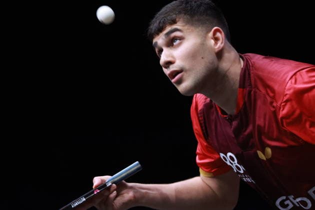 2026 WTT Europe Smash - Sweden - Main Draw - 12 August 2026 - Day 3 Kanak Jha of the United States competes against Fang Bo of Kazakhstan during the Men s Singles Round of 64 at the 2026 Europe Smash at the Malmo Arena in Malmo, Sweden, on August 11, 2026. Malmo Sweden  Copyright: xRemyxGrosx originalFilename:gros-europesm260812_np7eV.jpg