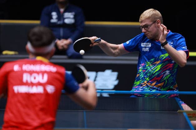 2026 WTT Europe Smash - Sweden - Main Draw - 12 August 2026 - Day 3 Felix Lebrun of France competes against Eduard Ionescu of Romania during the Men s Singles Round of 64 at the 2026 Europe Smash at the Malmo Arena in Malmo, Sweden, on August 11, 2026. Malmo Sweden  Copyright: xRemyxGrosx originalFilename:gros-europesm260812_npuBI.jpg