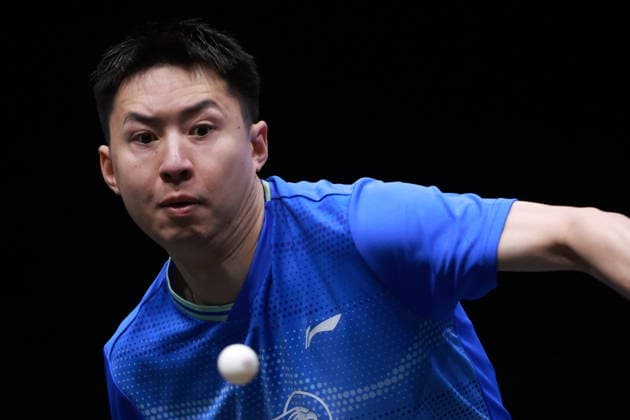 2026 WTT Europe Smash - Sweden - Main Draw - 12 August 2026 - Day 3 Fang Bo of Kazakhstan competes against Kanak Jha of the United States during the Men s Singles Round of 64 at the 2026 Europe Smash at the Malmo Arena in Malmo, Sweden, on August 11, 2026. Malmo Sweden  Copyright: xRemyxGrosx originalFilename:gros-europesm260812_npCnR.jpg