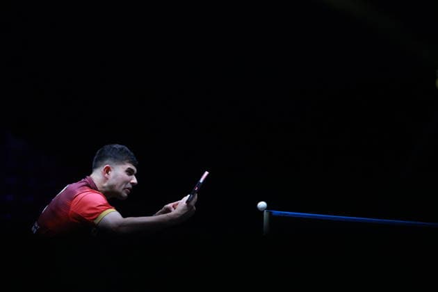 2026 WTT Europe Smash - Sweden - Main Draw - 12 August 2026 - Day 3 Kanak Jha of the United States competes against Fang Bo of Kazakhstan during the Men s Singles Round of 64 at the 2026 Europe Smash at the Malmo Arena in Malmo, Sweden, on August 11, 2026. Malmo Sweden  Copyright: xRemyxGrosx originalFilename:gros-europesm260812_npJJC.jpg