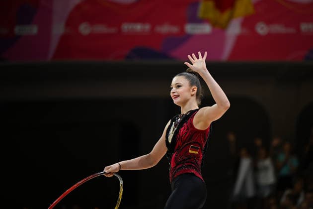 Lada Pusch (Deutschland) Weltmeisterschaften Rhythmische Sportgymnastik - Qualifikation Einzel 12.08.2026 Weltmeisterschaften Rhythmische Sportgymnastik - Qualifikation Einzel 12.08.2026, 12.08.2026 Frankfurt *** Lada Pusch Germany Rhythmic Gymnastics World Championships Individual Qualification August 12, 2026 Rhythmic Gymnastics World Championships Individual Qualification August 12, 2026, August 12, 2026, Frankfurt Copyright: xEibner-Pressefoto xHoepnerx EP_PHR