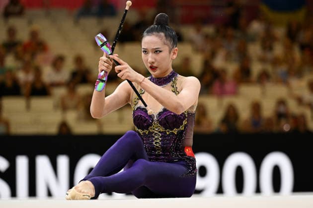 IPA87420349 - WANG Zilu (CHN) and her team at the 42nd Rhythmic gymnastics, Rhythmische Sportgymnastik, RSG World Championships in Frankfurt am Main, Germany, on August 12, 2026  Copyright: xFilippoxTomasi IPAxSportx xx 87420349