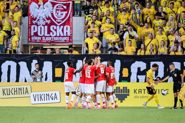 2026.08.12 Katowice Pilka nozna Liga Konferencji UEFA sezon 2026 27 Trzecia runda kwalifikacji - drugi mecz GKS Katowice - Hapoel Tel Awiw N z Hapoel Tel Aviv radosc gol Stav Toriel Foto Mateusz Sobczak PressFocus 2026.08.12 Katowice Football UEFA Conference League 2026 27 season Third qualifying round 2nd leg GKS Katowice - Hapoel Tel Aviv Hapoel Tel Aviv radosc gol Stav Toriel Credit: Mateusz Sobczak PressFocus NEWSPIX.PL --- newspix.pl POLAND OUT! 