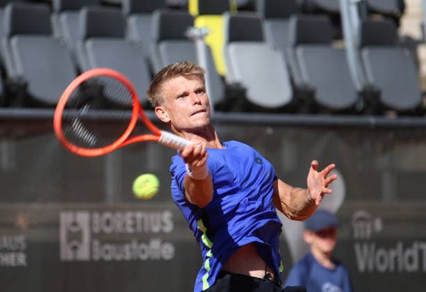 Tennisturnier Ladies & Gents Cup am Hamburger Rothenbaum: Marvin Möller (Deutschland). *** Ladies Gents Cup Tennis Tournament at Rothenbaum in Hamburg, Marvin Möller, Germany