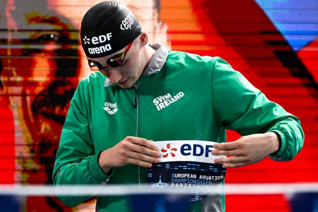 2026 European Aquatics Championships, Centre Aquatique Olympique, Paris 12 8 2026 Men™s 200m Backstroke Final Ireland™s John Shortt John Shortt 12 8 2026  Copyright: xx 20260812_ASta_AS90181