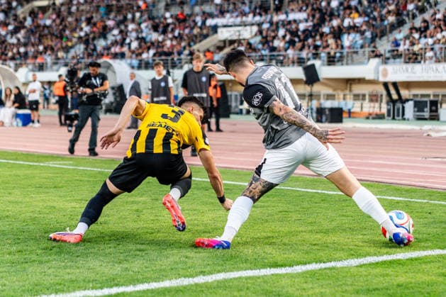 Superbet Supercup Greece, AEK Athen vs. OFI Kreta am 12.08.2026 im Pankritio Stadion in Heraklion Fountas Pilios *** Superbet Super Cup Greece: AEK Athens vs. OFI Crete on August 12, 2026, at Pankritio Stadium in Heraklion, Fountas Pilios Copyright: xBahhoxKarax