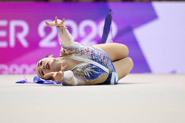 OTHER - Gymnastics - 42nd Rhythmic gymnastics, Rhythmische Sportgymnastik, RSG World Championships Photo by IPA ABACAPRESS.COM87421603 - KITA Mirano (JPN) ribbon routine at the 42nd Rhythmic Gymnastics World Championships, held in Frankfurt am Main, Germany, on August 12, 2026 Frankfurt am Main Germany  Copyright: xIPAxSport ABACAx