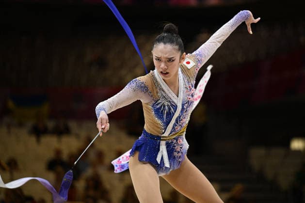 OTHER - Gymnastics - 42nd Rhythmic gymnastics, Rhythmische Sportgymnastik, RSG World Championships Photo by IPA ABACAPRESS.COM87421607 - KITA Mirano (JPN) ribbon routine at the 42nd Rhythmic Gymnastics World Championships, held in Frankfurt am Main, Germany, on August 12, 2026 Frankfurt am Main Germany  Copyright: xIPAxSport ABACAx