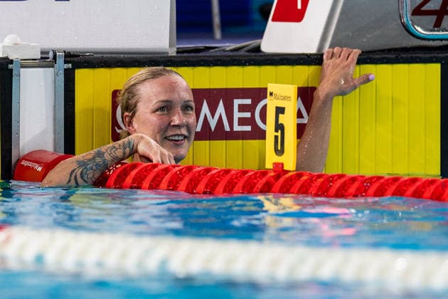 SWIMMING - EAC 2026 PARIS,FRANCE,12.AUG.26 - SWIMMING - European Aquatics Championships Paris 2026, 50m butterfly, women. Image shows Sarah Sjoestroem (SWE).  GEPAxpictures xPhilippxBrem