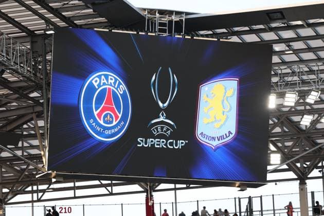 12 August 2026 - SOCCER - 2026 27 UEFA Super Cup - Paris Saint-Germain vs Aston Villa UEFA Super Cup display ahead of the match. Salzburg Red Bull Arena (Stadion Salzburg) Salzburg Austria Copyright: xYigitxOermex xPsxImagesxYigitxOermex xPsxImagesx