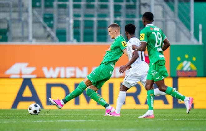SOCCER - UEFA ECL, Rapid vs Paide VIENNA,AUSTRIA,12.AUG.26 - SOCCER - UEFA Conference League, qualification, SK Rapid Wien vs Paide Linnameeskond. Image shows Nenad Cvetkovic (Rapid).  GEPAxpictures xEdgarxEisner