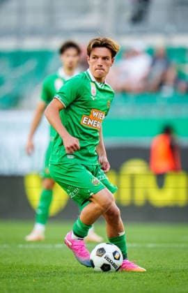 SOCCER - UEFA ECL, Rapid vs Paide VIENNA,AUSTRIA,12.AUG.26 - SOCCER - UEFA Conference League, qualification, SK Rapid Wien vs Paide Linnameeskond. Image shows Nicolas Bajlicz (Rapid).  GEPAxpictures xEdgarxEisner