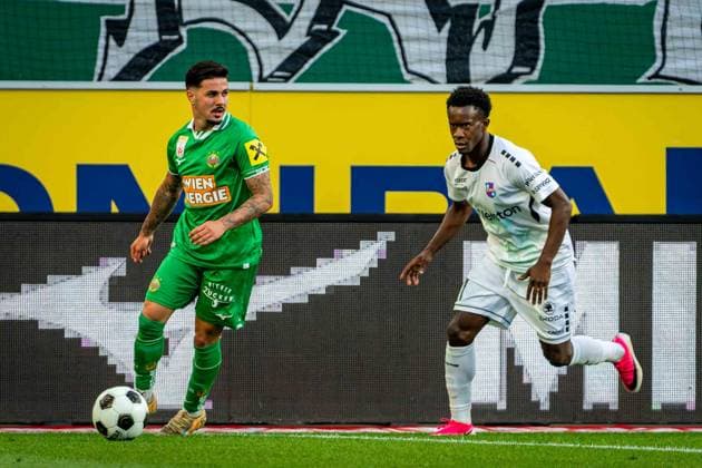 SOCCER - UEFA ECL, Rapid vs Paide VIENNA,AUSTRIA,12.AUG.26 - SOCCER - UEFA Conference League, qualification, SK Rapid Wien vs Paide Linnameeskond. Image shows Marco Tilio (Rapid).  GEPAxpictures xKevinxHackner