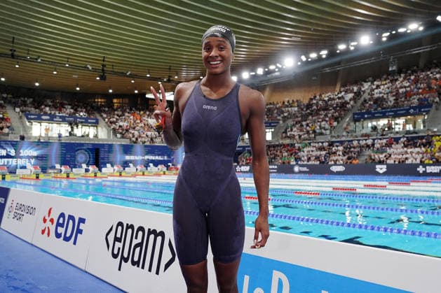 Sara Curtis woerld record on 50-meter backstroke the at the Swimming European Aquatics Championships Paris 2026, Paris, August 12, 2026  Copyright: xGianxMattiaxD Alberto LaPressex