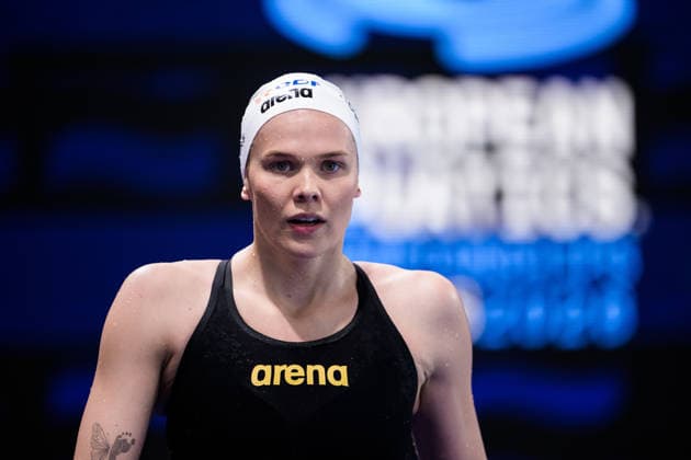 260812 Ingeborg Chalmers of Norway after competing in a women™s 50 meters backstroke swimming semifinal during day 13 of the 2026 European Aquatics Championships on August 12, 2026 in Saint-Denis. Photo: Joel Marklund BILDBYRAN kod JM JM0840 bbeng simning swimming svomming 2026 european aquatics championships em dam Norge *** August 12, 2026: Ingeborg Chalmers of Norway after competing in the women’s 50-meter backstroke swimming semifinal on Day 13 of the 2026 European Aquatics Championships on August 12, 2026 in Saint Denis. Photo by Joel Marklund. BILDBYRAN code JM JM0840 bbeng swimming 2026 European Aquatics Championships women s Norway  Copyright: JOELxMARKLUND BB260812JM129