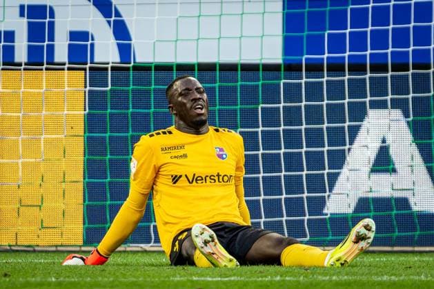 SOCCER - UEFA ECL, Rapid vs Paide VIENNA,AUSTRIA,12.AUG.26 - SOCCER - UEFA Conference League, qualification, SK Rapid Wien vs Paide Linnameeskond. Image shows the disappointment of Ebrima Jarju (Paide).  GEPAxpictures xKevinxHackner