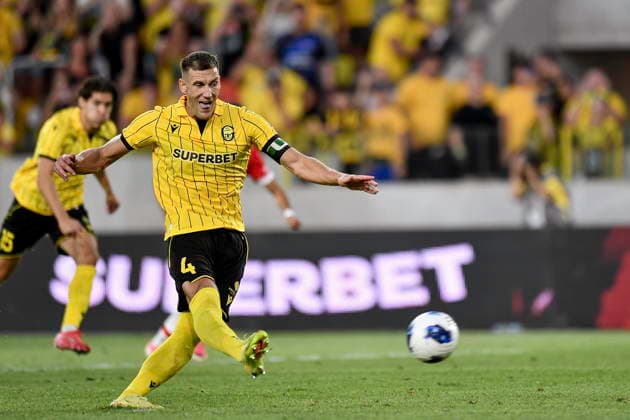2026.08.12 Katowice Pilka nozna Liga Konferencji UEFA sezon 2026 27 Trzecia runda kwalifikacji - drugi mecz GKS Katowice - Hapoel Tel Awiw N z Arkadiusz Jedrych gol karny Foto Mateusz Sobczak PressFocus 2026.08.12 Katowice Football UEFA Conference League 2026 27 season Third qualifying round 2nd leg GKS Katowice - Hapoel Tel Aviv Arkadiusz Jedrych gol karny Credit: Mateusz Sobczak PressFocus NEWSPIX.PL --- newspix.pl POLAND OUT! 