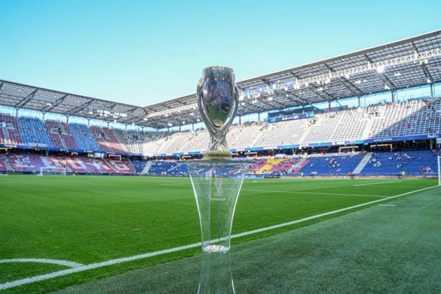 Paris Saint-Germain v Aston Villa - UEFA Super Cup 2026 The UEFA Super Cup Trophy is seen prior to the UEFA Super Cup Final match between Paris Saint-Germain FC and Aston Villa FC at Salzburg Stadium on August 12, 2026 in Salsburg, Austria Salzburg Salzburg Stadium Austria Austria Copyright: xGiuseppexMaffiax 260812_USCUPFinal_PSG-AstonVilla_GM_06159