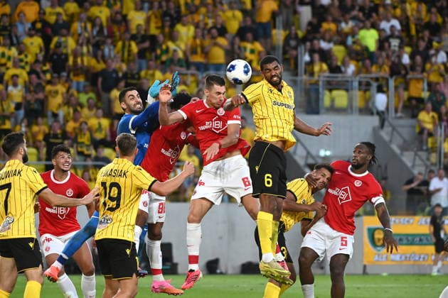 KATOWICE DRUGI MECZ III RUNDA ELIMINACJYJNA LIGA KONFERENCJI SEZON 2026 27: GKS KATOWICE - HAPOEL TEL AWIW --- UEFA CONFERENCE LEAGUE THIRD QUALIFYING ROUND SECOND MATCH: GKS KATOWICE - HAPOEL TEL AVIV LUKAS KLEMENZ ANDRIAN KRAEV FOT. KRZYSZTOF HELIOS 400MM NEWSPIX.PL --- newspix.pl POLAND OUT! 