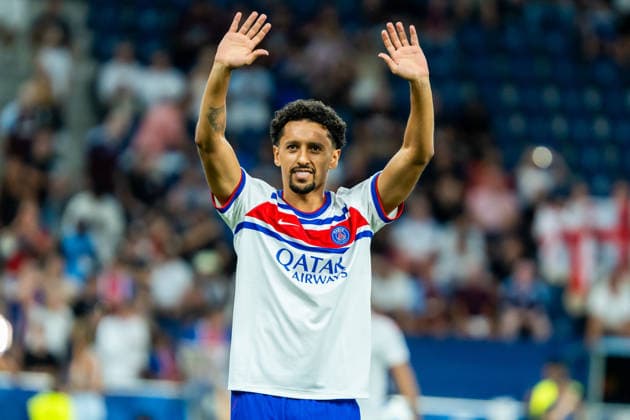 Marquinhos seen during the UEFA Super Cup 2026 match between Paris Saint-Germain and Aston Villa (Kazimierz Koper Ball Raw Images) Salzburg Red Bull Arena Austria Copyright: xKazimierzxKoperx KAZ_PSGvAST_079