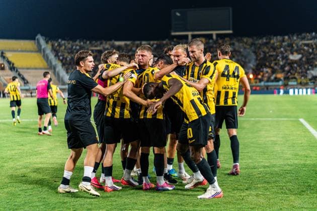 Superbet Supercup Greece, AEK Athen vs. OFI Kreta am 12.08.2026 im Pankritio Stadion in Heraklion Tor zum 2:2 durch Zine *** Superbet Supercup Greece, AEK Athens vs. OFI Crete on August 12, 2026, at Pankritio Stadium in Heraklion; goal to make it 2–2 by Zine Copyright: xBahhoxKarax