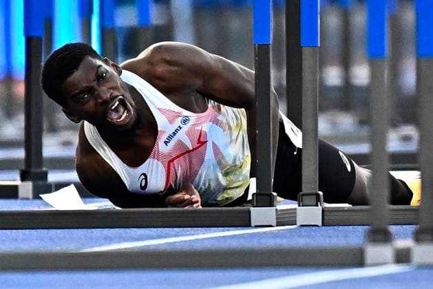 European Athletics Championships Birmingham 2026 - day 3 BIRMINGHAM, ENGLAND - AUGUST 12 : Bacari Elie (BEL) in action during the 110m hurdles on day 3 of the Birmingham 2026 European Athletics Championships on August 12, 2026 in Birmingham, England, 12 08 2026 Birmingham ENGLAND  Copyright: xTomasxSiskx