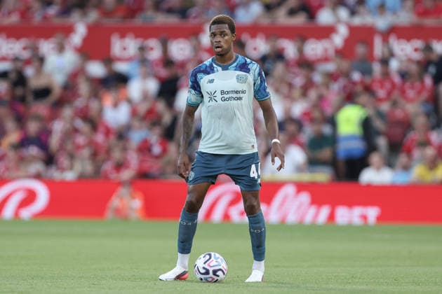 Nottingham Forest v Bayer Leverkusen, Pre-Season Friendly Jeanuel Belocian of Bayer 04 Leverkusen during the Pre-Season Friendly match between Nottingham Forest and Bayer Leverkusen at the City Ground, Nottingham, UK on 12 August 2026. Editorial use only , Copyright: xJezxTighex PSI-24662-0036