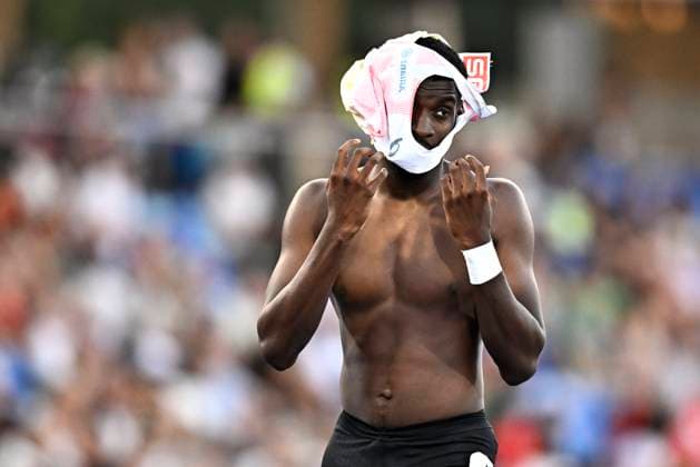 European Athletics Championships Birmingham 2026 - day 3 BIRMINGHAM, ENGLAND - AUGUST 12 : Bacari Elie (BEL) in action during the 110m hurdles on day 3 of the Birmingham 2026 European Athletics Championships on August 12, 2026 in Birmingham, England, 12 08 2026 Birmingham ENGLAND  Copyright: xTomasxSiskx
