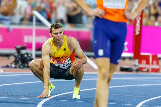 BIRMINGHAM, GREAT BRITAIN - AUGUST 12, 2026: Jean-Paul BREDAU (GER Germany) after the 400m final during the European Athletics Championships at Alexander Stadium on August 12, 2026 in Birmingham, Great Britain. Great Britain Copyright: xAxelxKohringx