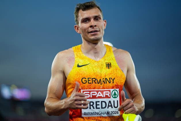 BIRMINGHAM, UNITED KINGDOM - AUGUST 12: Jean Paul Bredau of Germany competes in the Men s 400m during the European Athletics Championships at Alexander Stadium on August 12, 2026 in Birmingham, United Kingdom. England United Kingdom Copyright: xBEAUTIFULxSPORTS TobiasxLacknerx