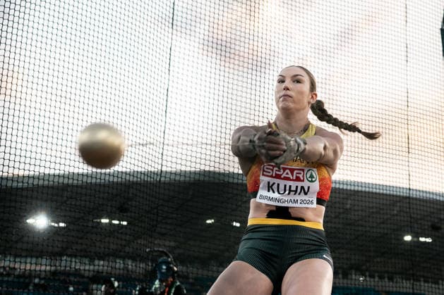 Aileen Kuhn (Eintracht Frankfurt, Hammerwurf Frauen), GBR, Leichtathletik, Athletics, European Athletics Championships 2026, Leichtathletik Europameisterschaft 2026, Birmingham 2026, 09.08.2026, GBR, Leichtathletik, Athletics, European Athletics Championships 2026, Leichtathletik Europameisterschaft 2026, Birmingham 2026, 09.08.2026 Birmingham *** Aileen Kuhn, Eintracht Frankfurt, Women s Hammer Throw, GBR, Track and Field, Athletics, 2026 European Athletics Championships, 2026 European Track and Field Championships, Birmingham 2026, August 9, 2026, GBR, Track and Field, Athletics, 2026 European Athletics Championships, 2026 European Track and Field Championships, Birmingham 2026, August 9, 2026, Birmingham Copyright: xStefanxMayerx EP_SMR