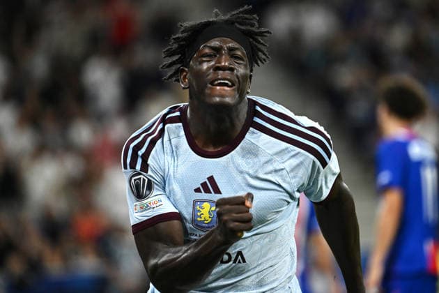 Dc Salisburgo 12 08 2026 - Supercoppa Europea Paris Saint Germain-Aston Villa foto Domenico CippitelliImage nella foto: esultanza gol Brian Madjo 
