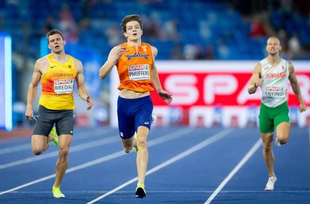 BIRMINGHAM - Jonas Phijffers in action during the 400-meter final on the third day of the European Athletics Championships. IRIS VAN DEN BROEK ANP xVIxANPxSportx xxANPxIVx 565341843 originalFilename: 565341843.jpg