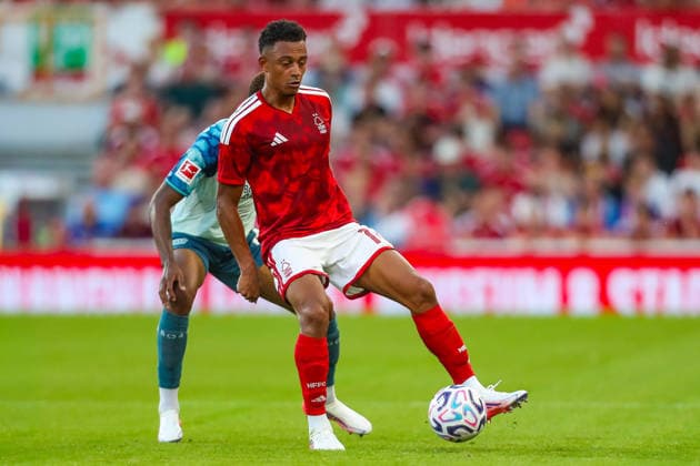 Nottingham Forest v Bayer Leverkusen, Pre-Season Friendly Dan Ndoye Of Nottingham Forest in action during the Nottingham Forest v Bayer Leverkusen Pre-Season Friendly match at the City Ground, West Bridgford, England on 12 August 2026 Credit: Lee Keuneke Every Second Media Editorial use only. All images are copyright Every Second Media Limited. No images may be reproduced without prior permission. Copyright: xIMAGO EveryxSecondxMediax ESM-2087-0033 LeexKeunekex xEveryxSecondxMediax