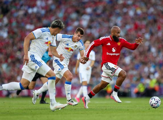 Football - 2026 2027 pre-season friendly - Manchester United, ManU vs. Leeds United - Croke Park, Dublin - Wednesday 12th August 2026 Manchester United s Bryan Mbeumo in action 