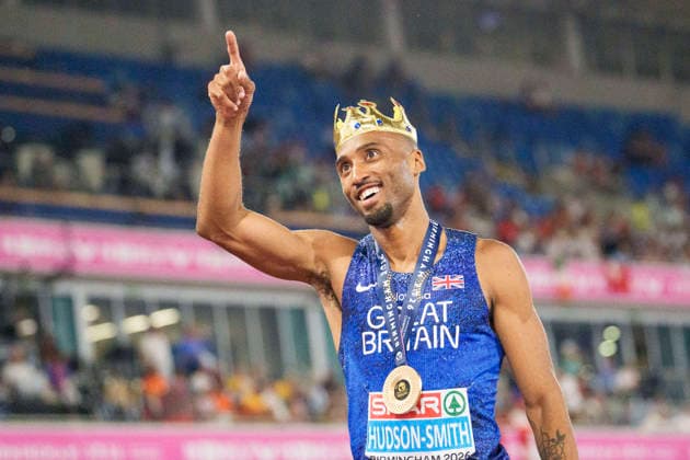 BIRMINGHAM, GREAT BRITAIN - AUGUST 12, 2026 : Matthew HUDSON-SMITH (GBR Great Britain) is European champion over 400m hurdles during the European Athletics Championships at Alexander Stadium on August 12, 2026 in Birmingham, Great Britain. Great Britain Copyright: xLeahxKohringx