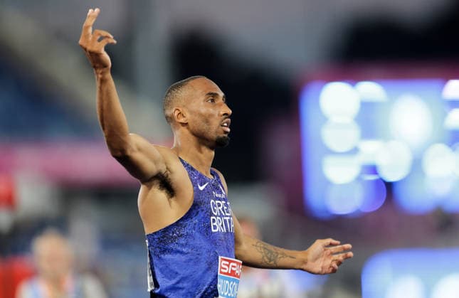 2026 European Athletics Championships, Alexander Stadium, Birmingham, England 12 8 2026 Men™s 400m Final Great Britain™s Matthew Hudson-Smith celebrates winning gold Matthew Hudson-Smith celebrates winning gold 12 8 2026  Copyright: xx 0U6A0424