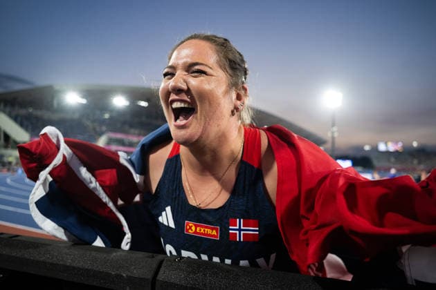 260812 Beatrice Nedberge Llano of Norway celebrates after winning bronze in women™s hammer throw during day 3 of the 2026 European Athletics Championships on August 12, 2026 in Birmingham. Photo: Mathias Bergeld BILDBYRAN kod MB MT1066 friidrott athletics friidrett friidrotts-em em friidretts-em 2026 european athletics championships 3 bbeng celebration jubel *** August 12, 2026: Beatrice Nedberge Llano of Norway celebrates after winning the bronze medal in the women’s hammer throw on Day 3 of the 2026 European Athletics Championships on August 12, 2026 in Birmingham. Photo by Mathias Bergeld. BILDBYRAN code MB MT1066. track and field, athletics, friidrett, friidrotts EM, 2026 European Athletics Championships, 3, celebration, jubilation  Copyright: MATHIASxBERGELD BB260812MB126