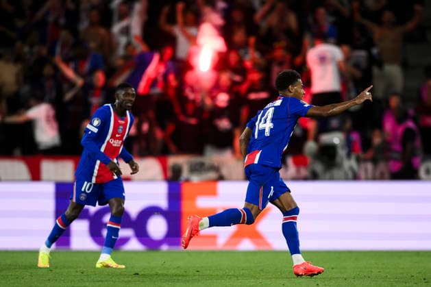 Paris Saint-Germain FC v Aston Villa FC - UEFA Super Cup 2026 Desire Doue of Paris Saint-Germain FC celebrates after scoring a goal during the UEFA Super Cup 2026 football match between Paris Saint-Germain FC and Aston Villa FC. Salzburg Austria Copyright: xNicolòxCampox