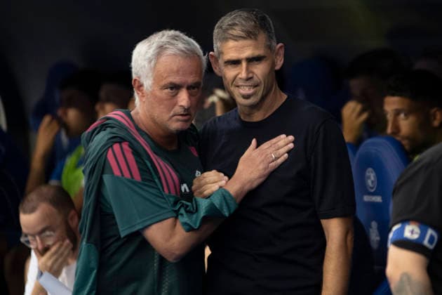 ESP: friendly match Deportivo Alaves v Real Madrid Jose Mourinho of Real Madrid and Eduardo Coudet of Alaves during preseason friendly match between Deportivo Alaves v Real Madrid CF played at Abanca-Riazor Stadium, La Coruna on August 12, 2026 in Spain La Coruna Spain *** La Liga Friendly Match: Deportivo Alavés vs. Real Madrid — José Mourinho of Real Madrid and Eduardo Coudet of Alavés during a preseason friendly match between Deportivo Alavés and Real Madrid CF played at Abanca Riazor Stadium in La Coruna, Spain, on August 12, 2026 Copyright: xAgenciaxLOFx