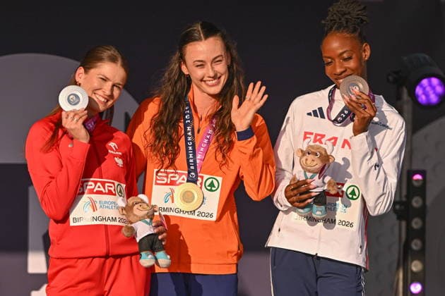2026.08.12 Birmingham Lekkoatletyka Mistrzostwa Europy N z Pia Skrzyszowska Nadine Visser Laeticia Bapte ceremonia dekoracji Foto Michal Laudy PressFocus 2026.08.12 Birmingham Athletics European Athletics Championships Pia Skrzyszowska Nadine Visser Laeticia Bapte medal ceremony Credit: Michal Laudy PressFocus NEWSPIX.PL --- newspix.pl POLAND OUT! 