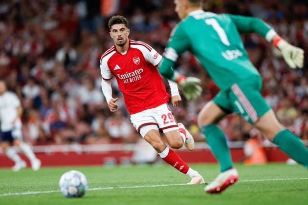 Kai Havertz of Arsenal in action Arsenal vs Como, Club Friendlies, Emirates Stadium, London, UK - 12 Aug 2026London Emirates Stadium United Kingdom  Copyright: xMattxImpey Shutterstockx 17068381fc