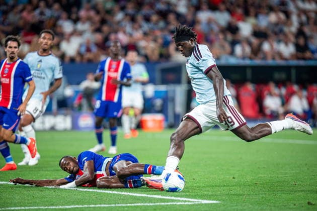 2026.08.12 Salzburg Pilka Nozna, Superpuchar UEFA 2026 PSG - Aston Villa N z Madjo Foto Mateusz Porzucek PressFocus 2026.08.12 Salzburg Football, UEFA Super Cup 2026 Paris Saint-Germain F.C. - Aston Villa PSG - Aston Villa Madjo Credit: Mateusz Porzucek PressFocus NEWSPIX.PL --- newspix.pl POLAND OUT! 