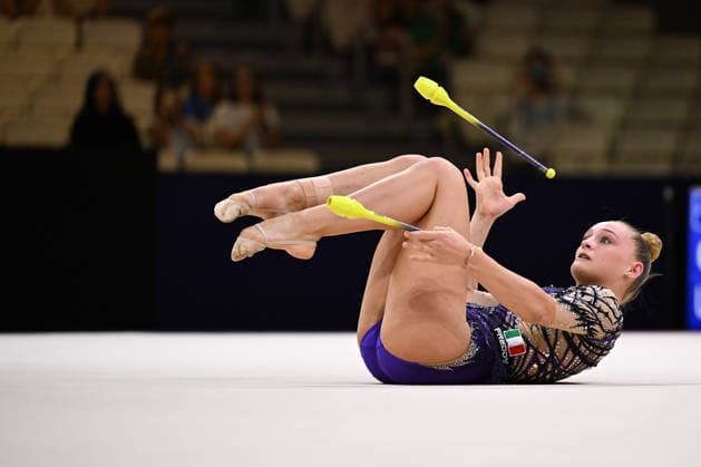 IPA87427071 - DRAGAS Tara (ITA) Cubs during the 42nd Rhythmic gymnastics, Rhythmische Sportgymnastik, RSG World Championships in Frankfurt am Main, Germany, August 12, 2026  Copyright: xFilippoxTomasi IPAxSportx xx 87427071