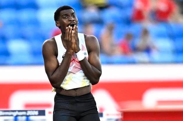 European Athletics Championships Birmingham 2026 - day 3 BIRMINGHAM, ENGLAND - AUGUST 12 : Bacari Elie (BEL) in action during the 110m hurdles final on day 3 of the Birmingham 2026 European Athletics Championships on August 12, 2026 in Birmingham, England, 12 08 2026 Birmingham ENGLAND  Copyright: xTomasxSiskx