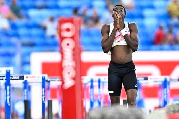 European Athletics Championships Birmingham 2026 - day 3 BIRMINGHAM, ENGLAND - AUGUST 12 : Bacari Elie (BEL) in action during the 110m hurdles final on day 3 of the Birmingham 2026 European Athletics Championships on August 12, 2026 in Birmingham, England, 12 08 2026 Birmingham ENGLAND  Copyright: xTomasxSiskx